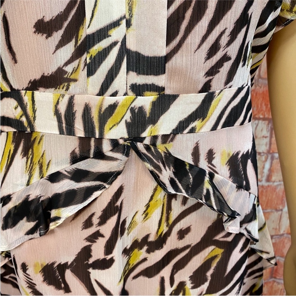 Bar III Zebra Print Chiffon Dress - Picture 5 of 14